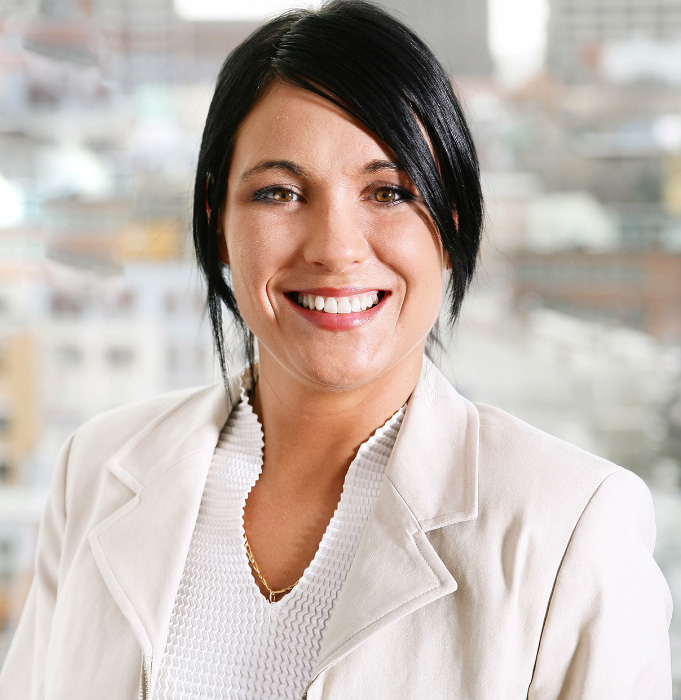 Portrait of Josalyn Smith, the persona representing CardTapp's target user: an entrepreneurial business professional